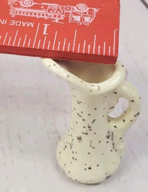 Vintage Miniature Stoneware Speckled Pitcher