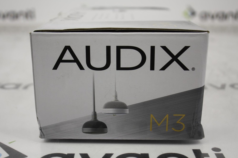 New Audix M3W M3 Tri Element Hanging Ceiling Microphone with 4 Cable White