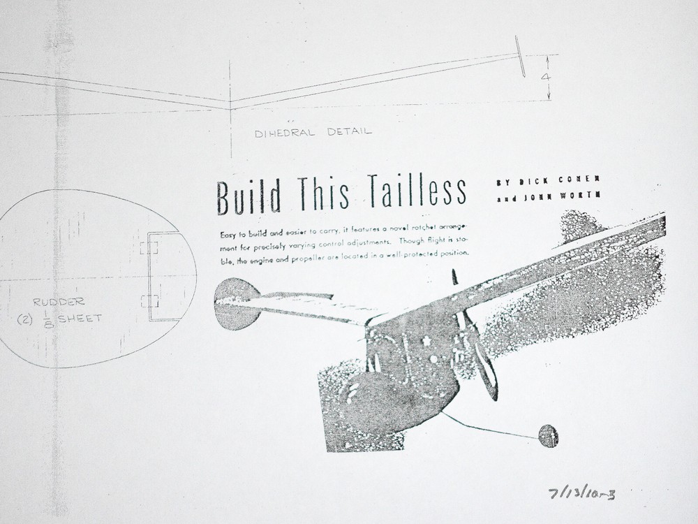 LI'L MISERY PLAN + INSTRUCTIONS for 50" Span Tailless OTFF or RC Model Airplane
