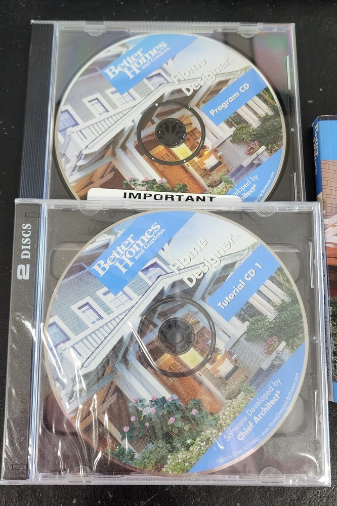 Better Homes And Gardens Home Designer Program User's Manual + 3 Software CD's