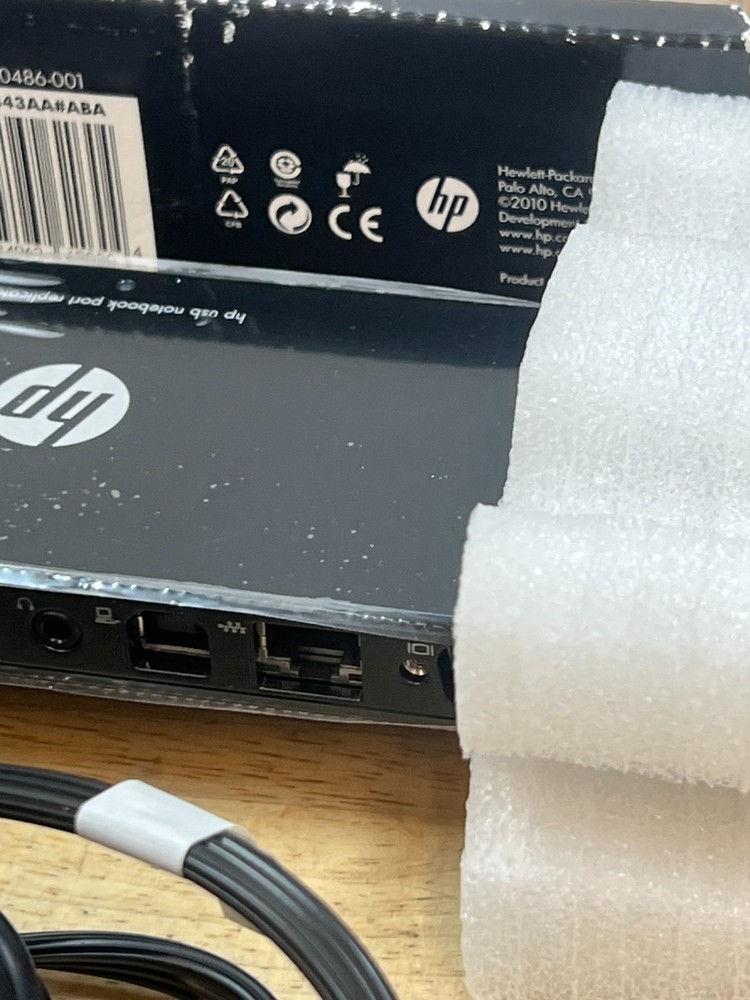 HP USB Notebook Port Replicator Media Docking Station - Tested Vy843aa NOB