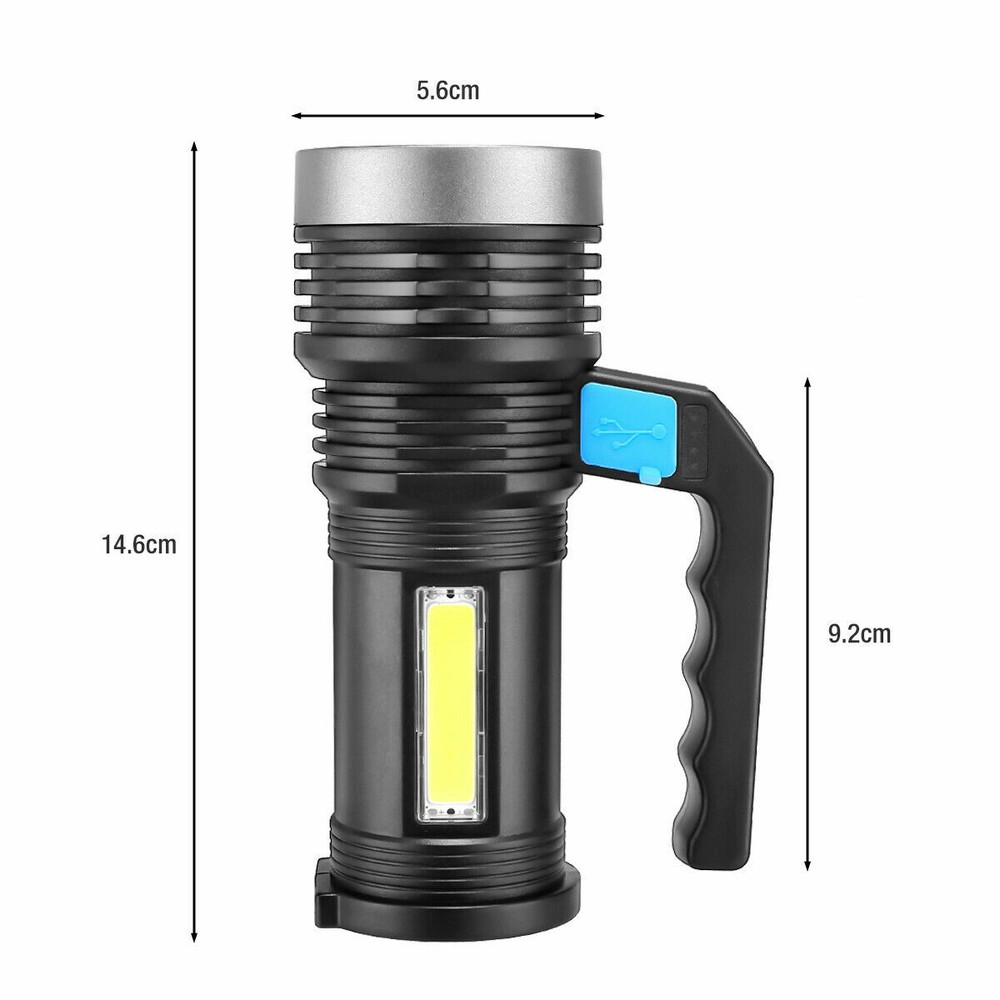 Super Bright LED Searchlight Portable Rechargeable Spotlight Handheld Flashlight