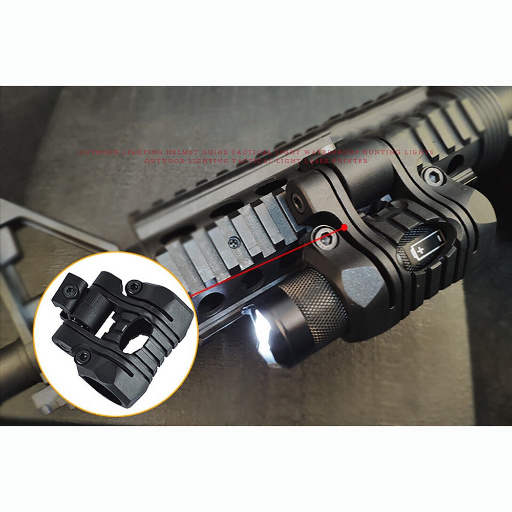 Adjustable Flashlight Clip Attachment Flashlight Holder for MICH FAST Helmet