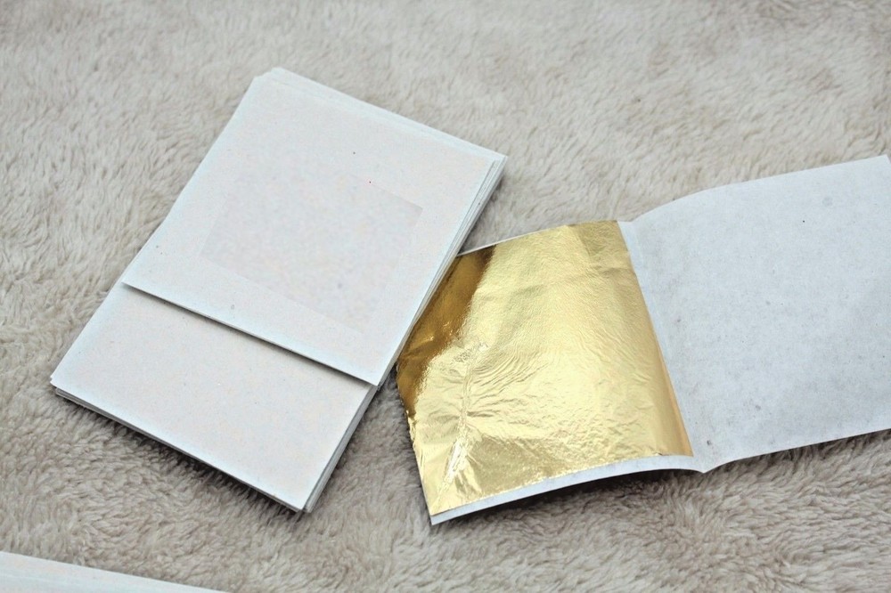 5-200 Sheet Imitation Composition Gold Leaf Surface Gilding Craft Art design DIY