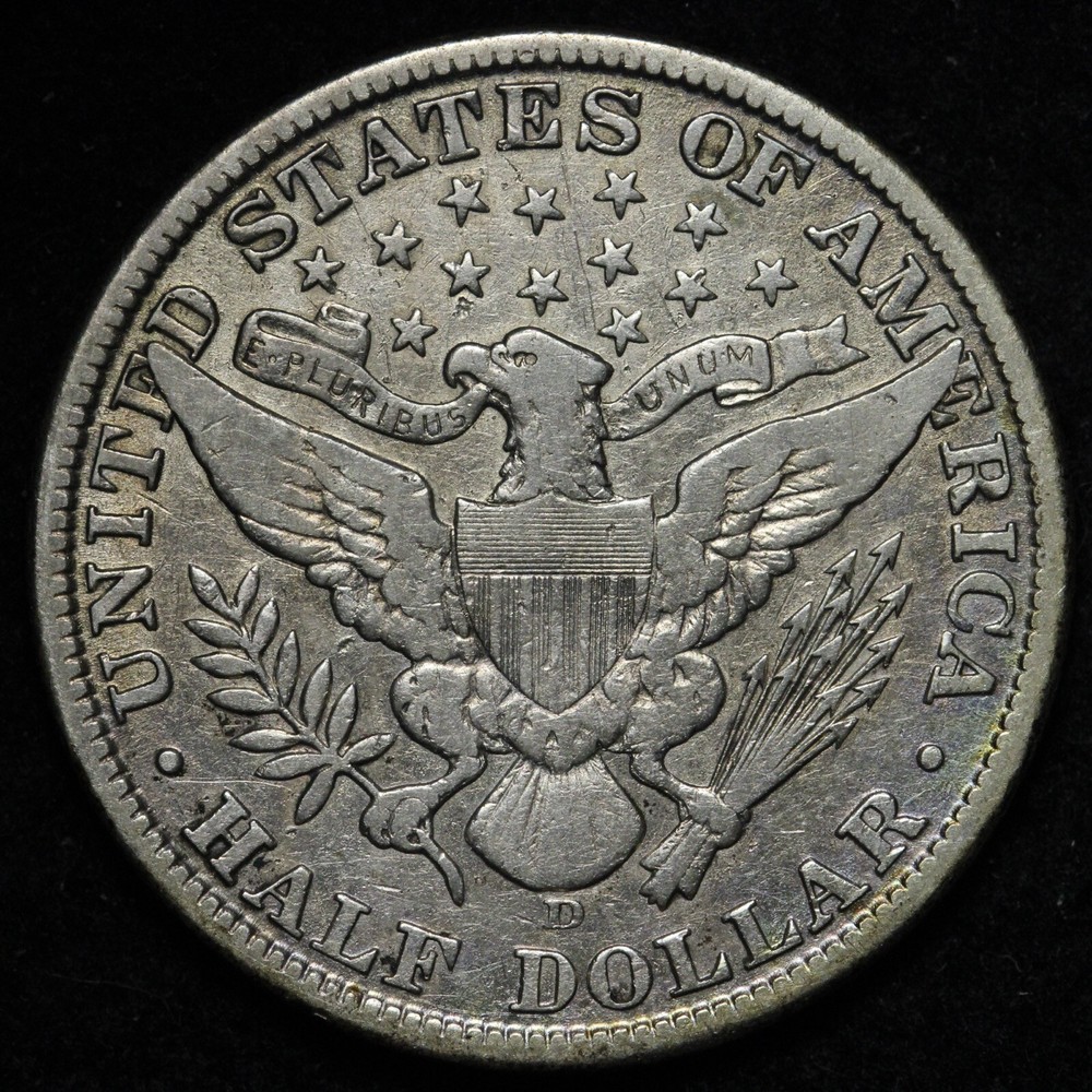 1912-D Barber Silver Half Dollar XF E331 WJHA