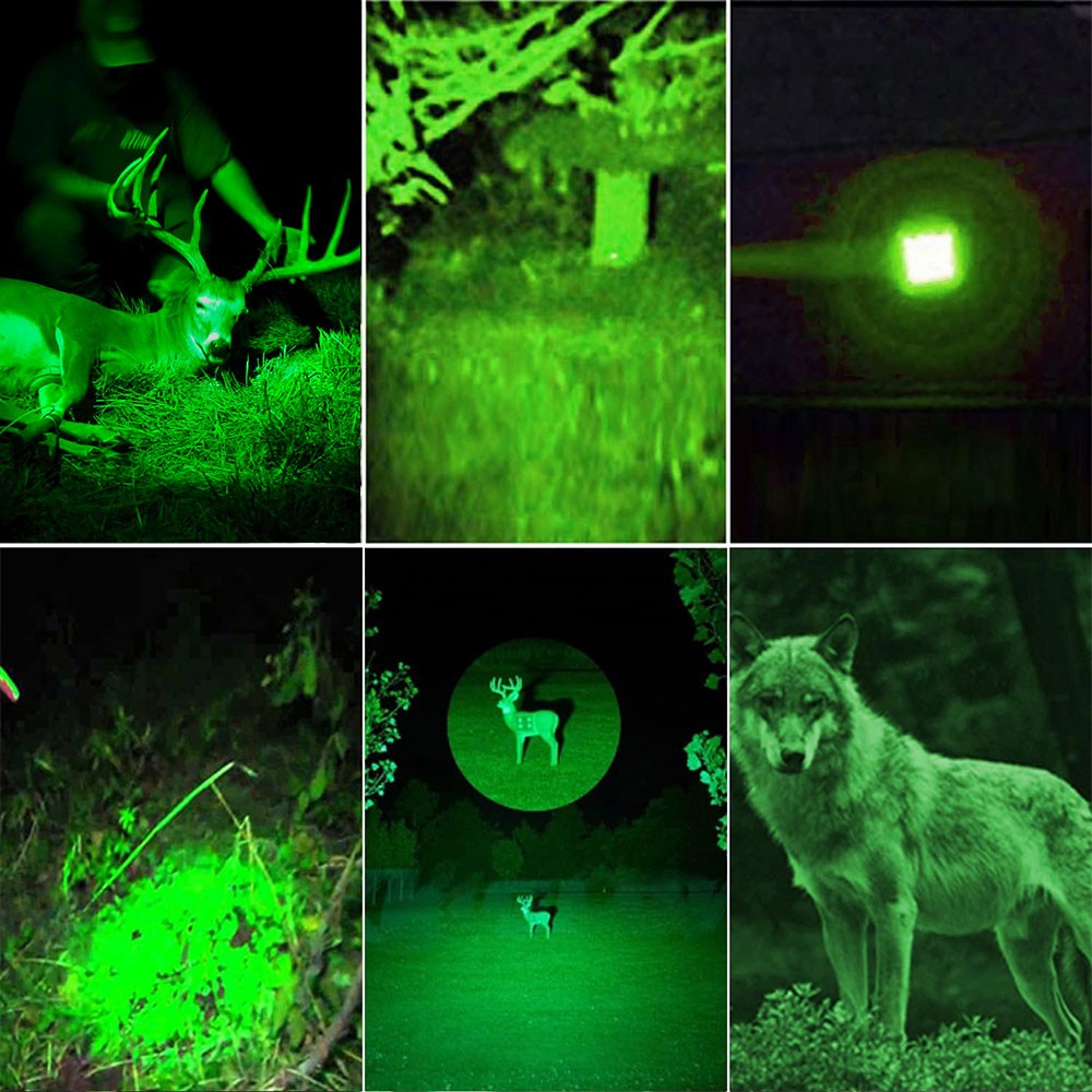 Hunting Green LED Headlamp Head Torch Sensor USB Charging Zoomable Camping Light