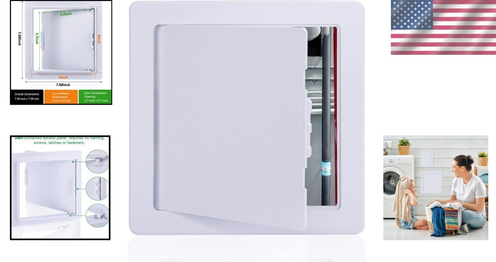 Versatile 6 x 6 Inch Drywall Access Panel - Simple Install, Customizable Finish