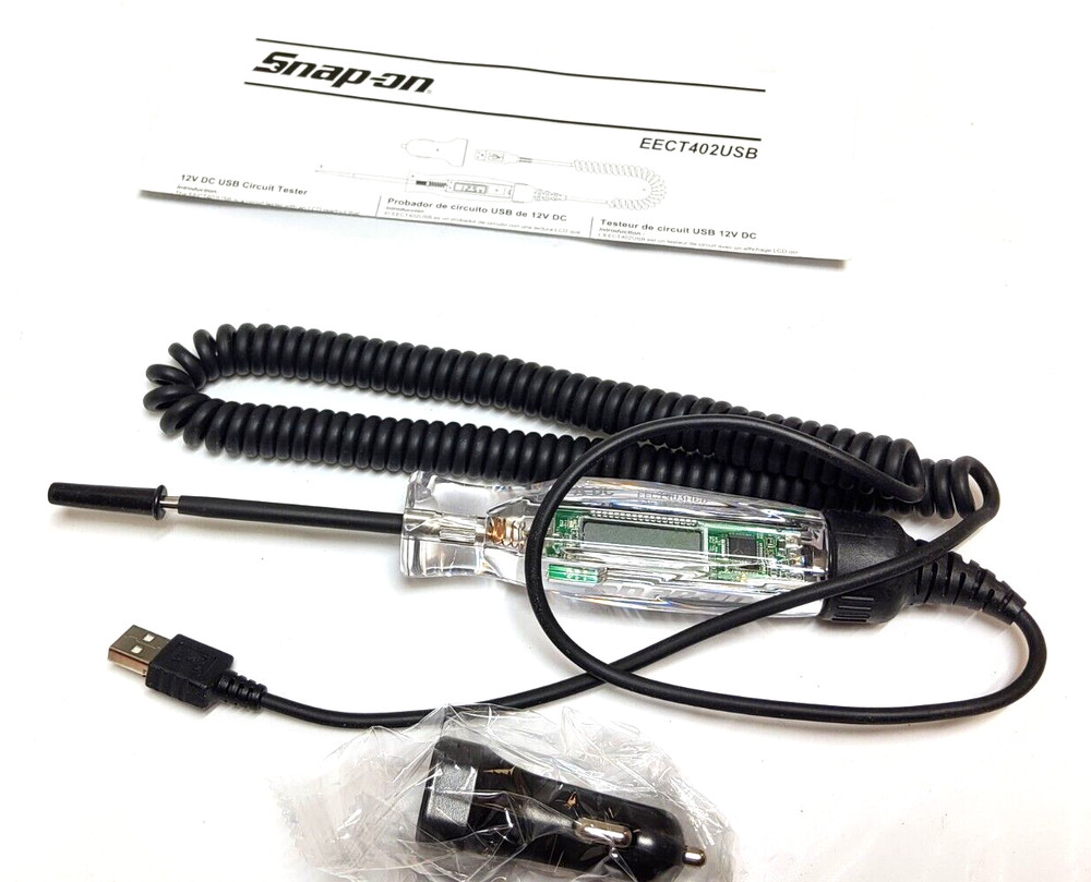 New Snap-on™ EECT402USB 12 V Digital Display Circuit Tester with USB Plug