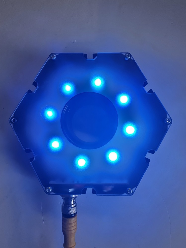 Smart Vision Lights - Blue Ring Light - R130-470 with Optional Polarized Filter