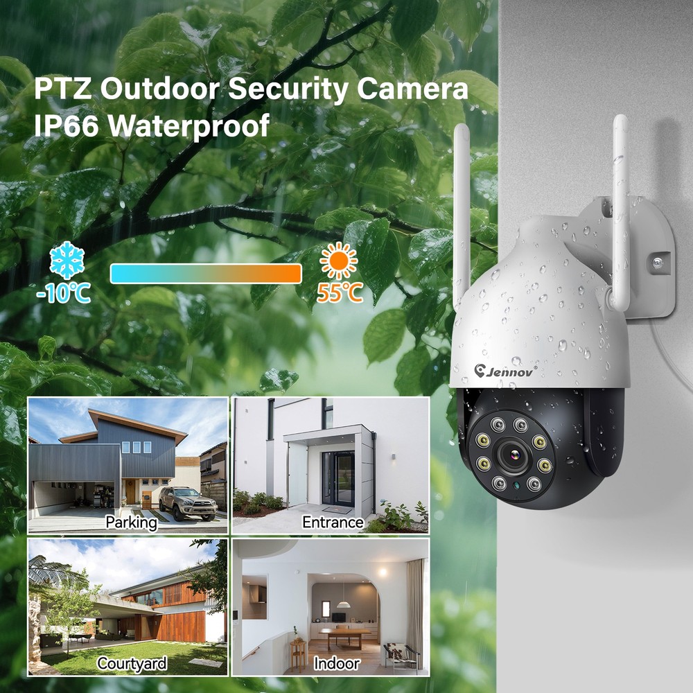 5MP WIFI Surveillance NVR Wireless Security Camera System Outdoor Wired Camera