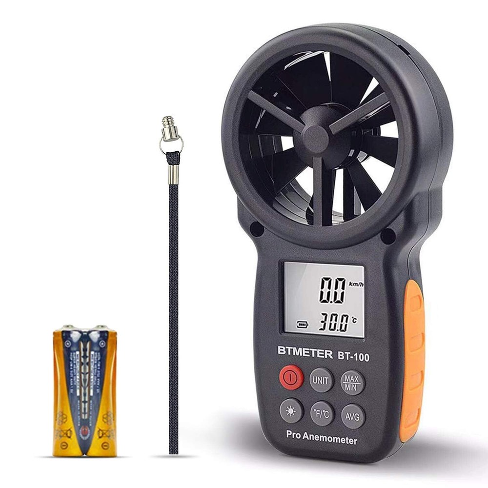 BTMETER BT-100 Handheld Anemometer, Digital Wind Speed CFM Anemometer