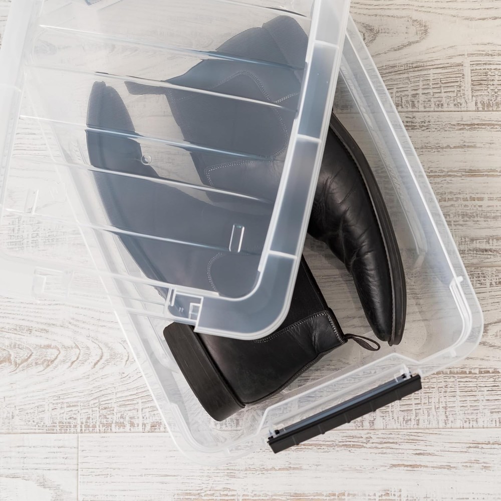 4-Piece Lidded Storage Container Set, 13-Quart Capacity,
