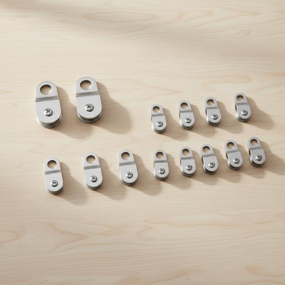 12 Pieces Single Sheave Pulley Rigging Hardware Low-Noise