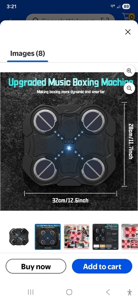 Musical Smart Boxing Reaction Training Strike device 4 pads Bluetooth -Black