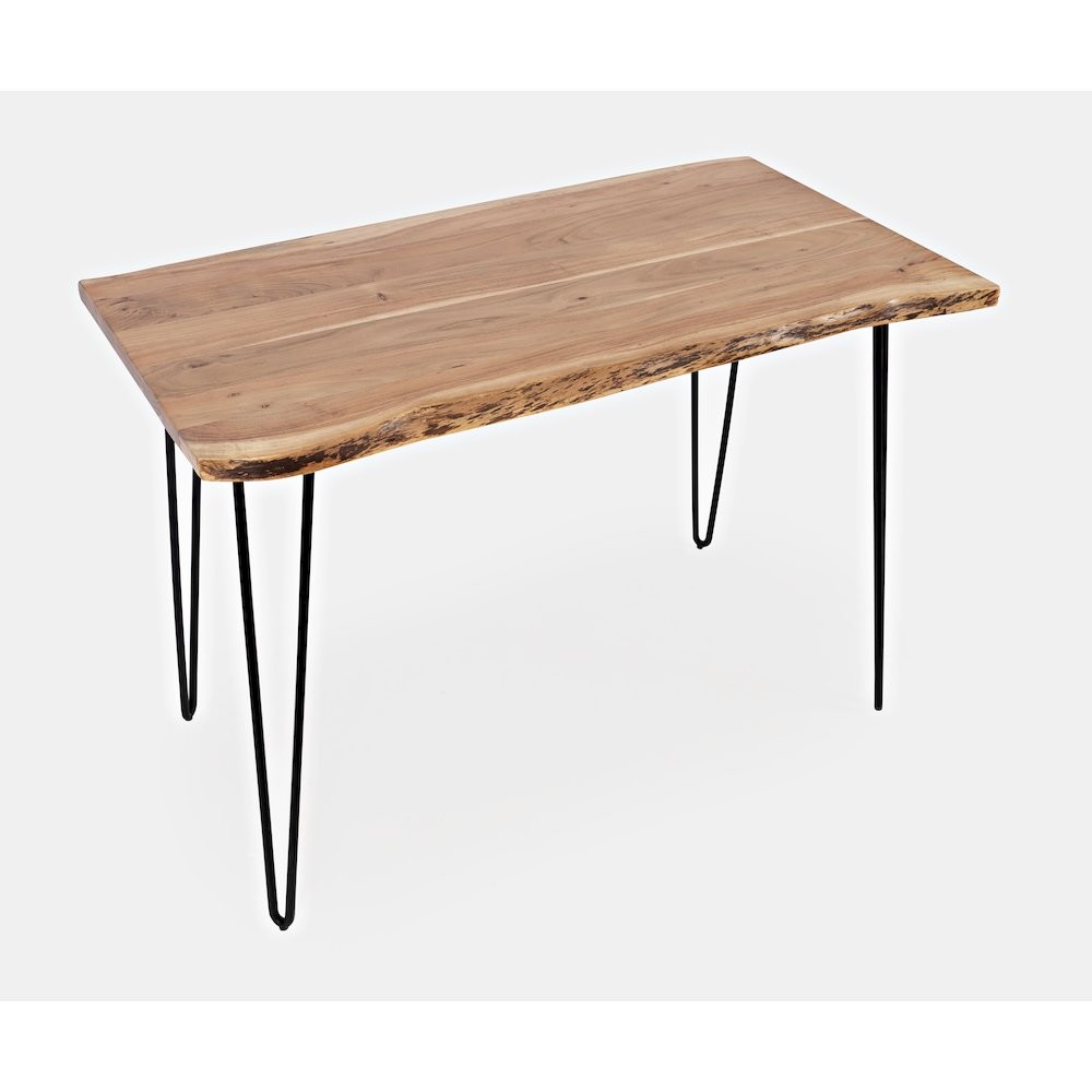 Solid Acacia 52" Five-Piece Counter Height Dining Set with Backless Barstools