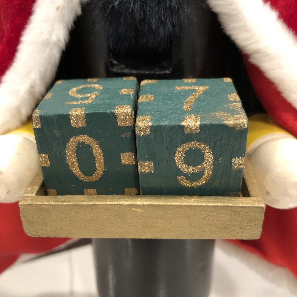 Nutcracker Cape Feather Hat Count Down Blocks on Tray 16”