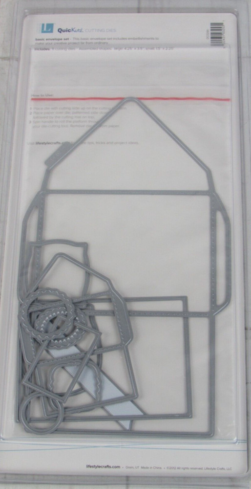 Lifestyle Crafts/QuicKutz, Basic Envelope Set, 11 Cutting Dies, DC-0244