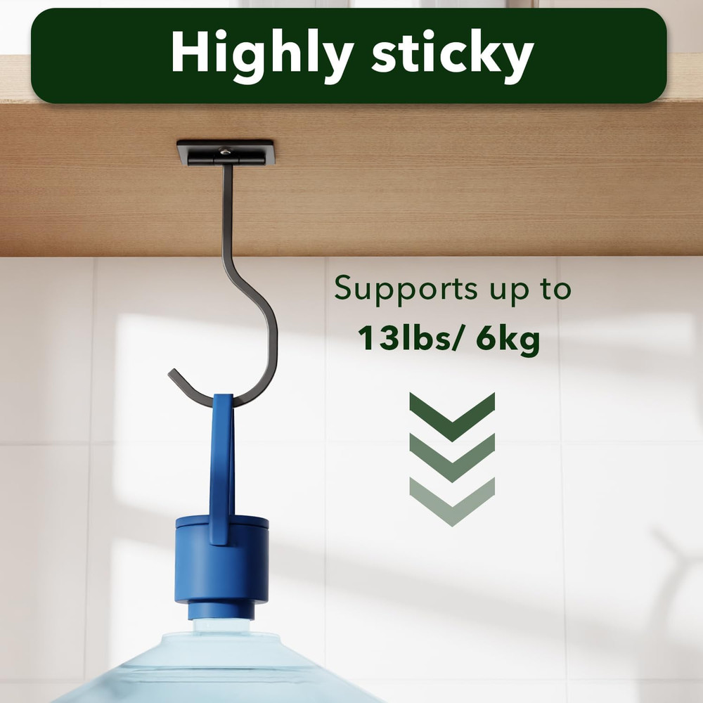 Under Cabinet Banana Hook Foldable - Adhesive Bananas Hanger, Heavy Duty Stainle