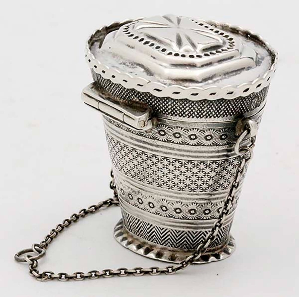 Dutch 833 Silver PEPPERMINT BOX c1880