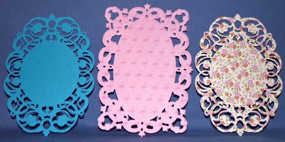 Frame Die Cuts in Assorted Patterns & Designs 9 pc Handmade Background FREE Ship