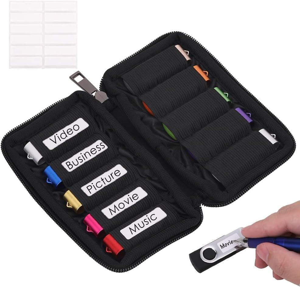 Flash Drive Case USB Storage Holder Bag For Flash Drive 10 Slots Soft Material