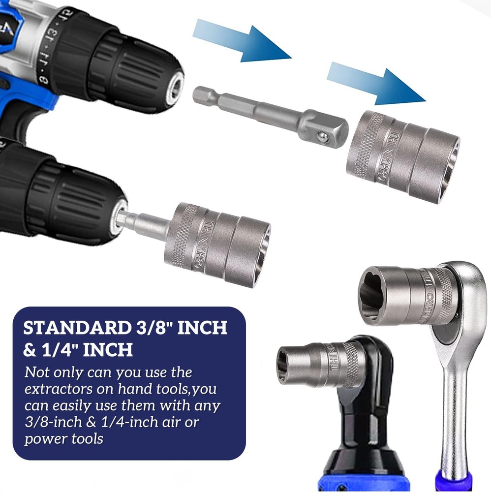 Thinkpro Bolt Extractor Kit, 32PCS Rounded Remover, 32PCS, 32-piece