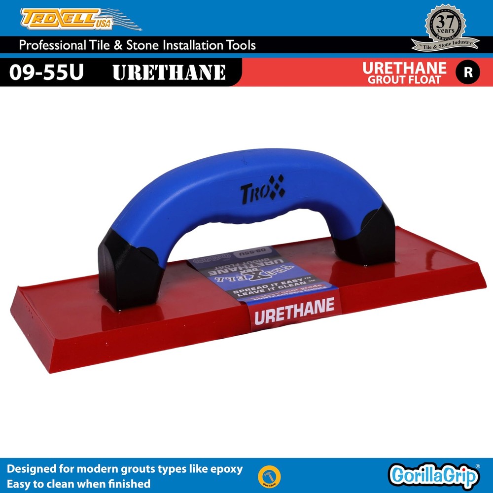 - 4" x 9" Urethane Grout Float with SoftGrip Handle