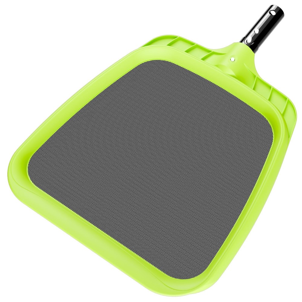 Professional Pool Skimmer Net, Reinforced Frame, Nylon Mesh, Green