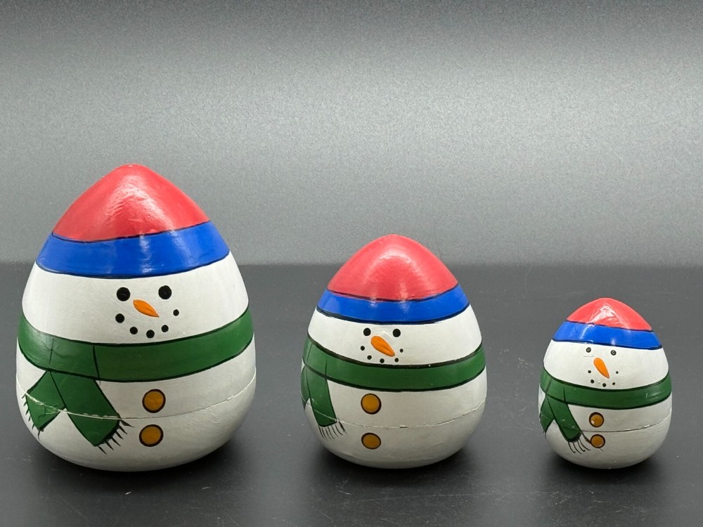 Vintage Nesting snowman Set