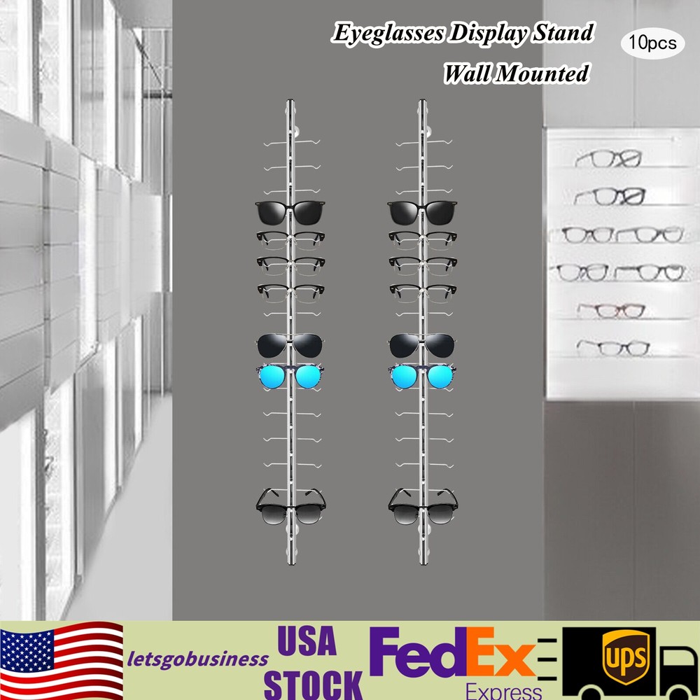 Wall Mounted Sunglasses Storage Organizer Eyeglasses Holder Stand Display Stand