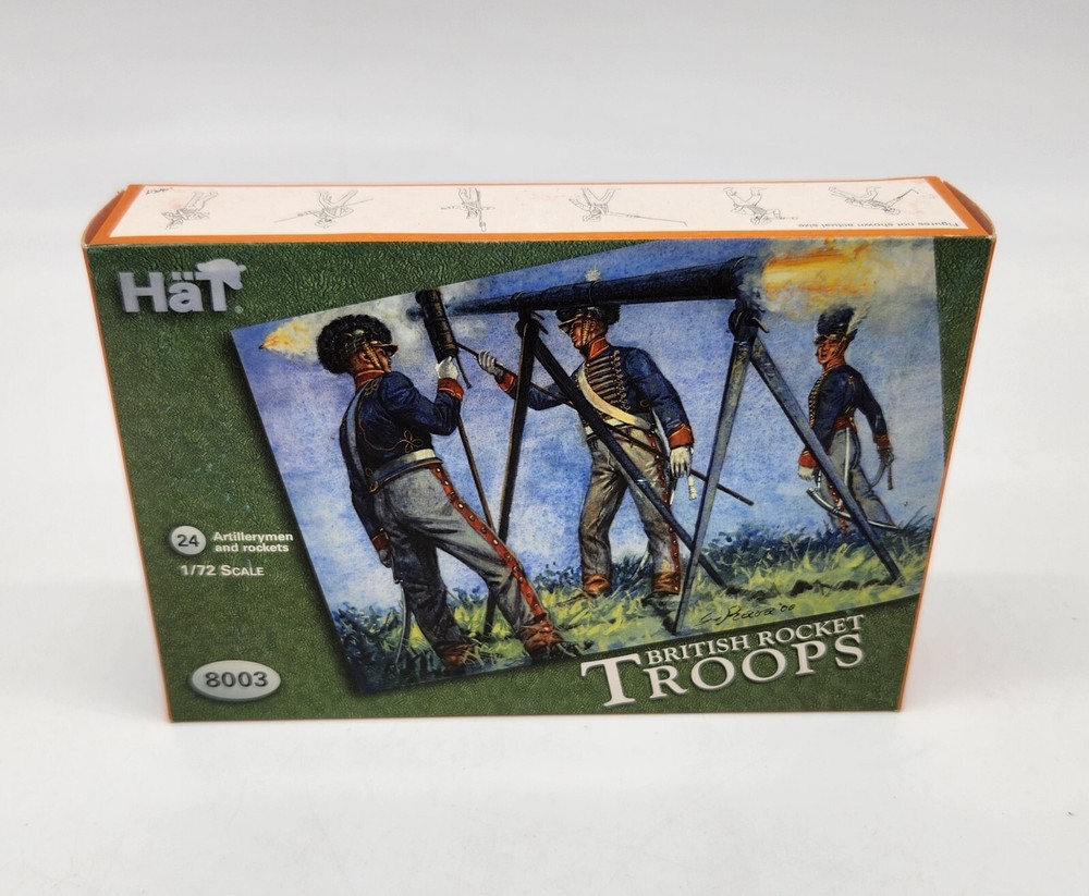 Hat Industrie 8003 Model Figures - British Rocket troops 4 Carts