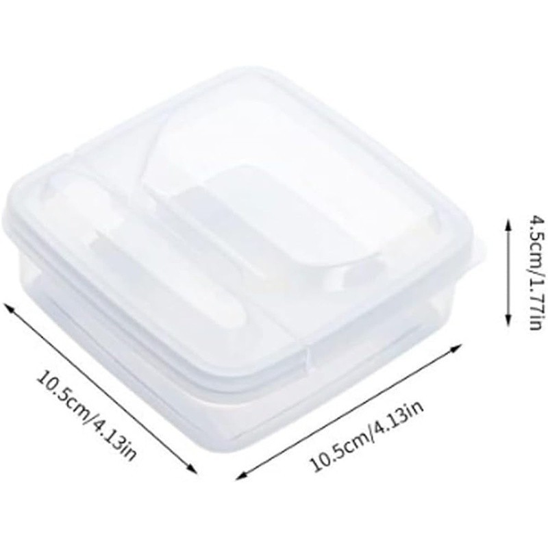 Durable Stackable Cheese Container W/ Flip Lid Food Storage Organizer 12 Slices