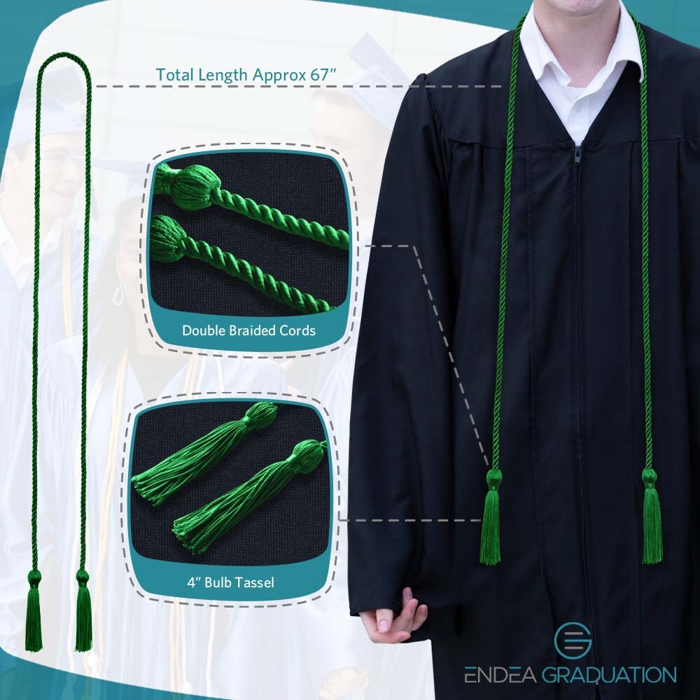 Endea Graduation Single Honor Cord Green