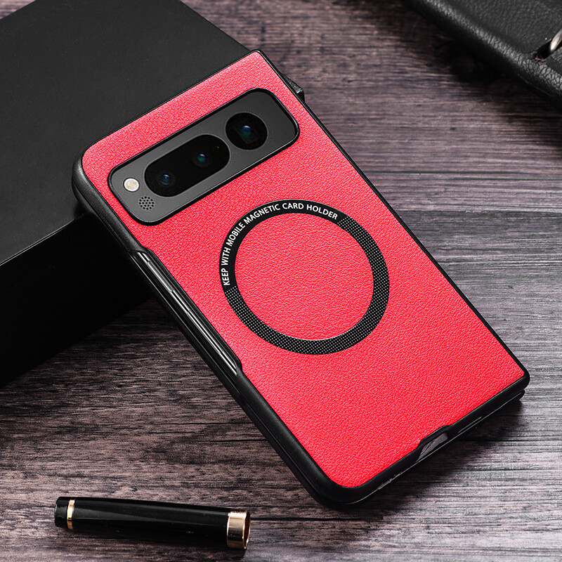 For Google Pixel Fold Shockproof Leather Mag Safe Case Slim Protective Cover