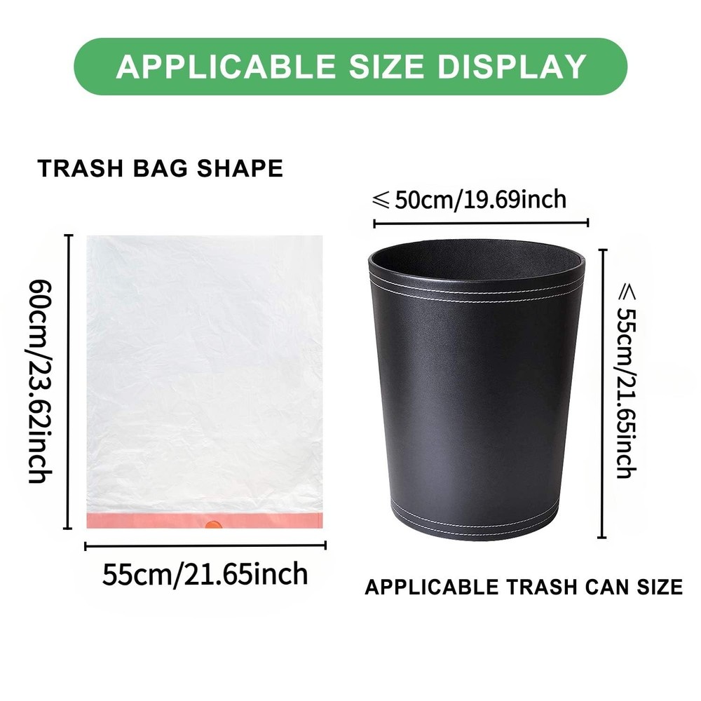 6 Gallon Trash Bags Drawstring - White Medium Kitchen Garbage Bags Plastic Un...
