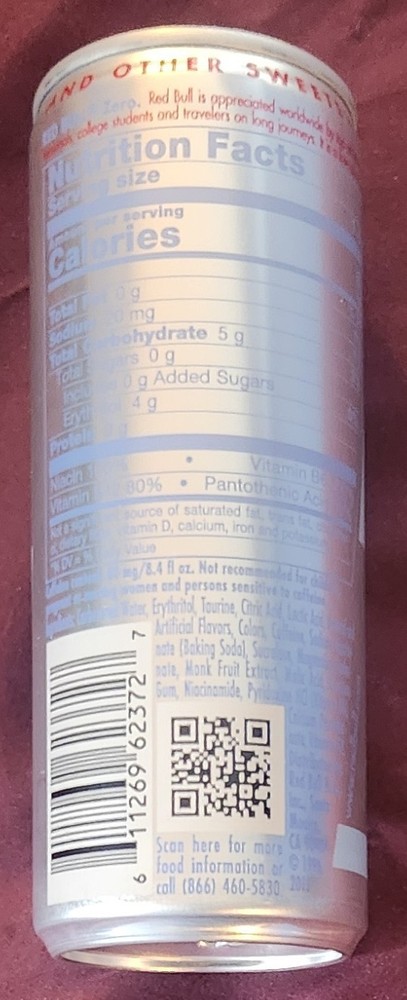 Red Bull - Zero - 8.4oz - USA - EMPTY Can