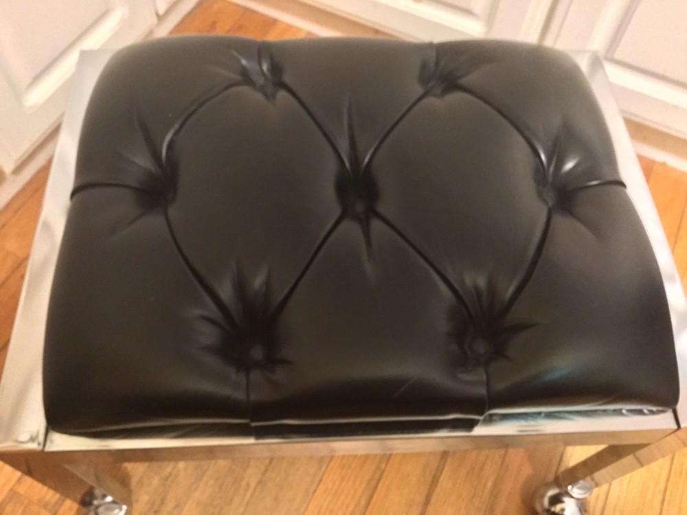 mid century rolling foot stool
