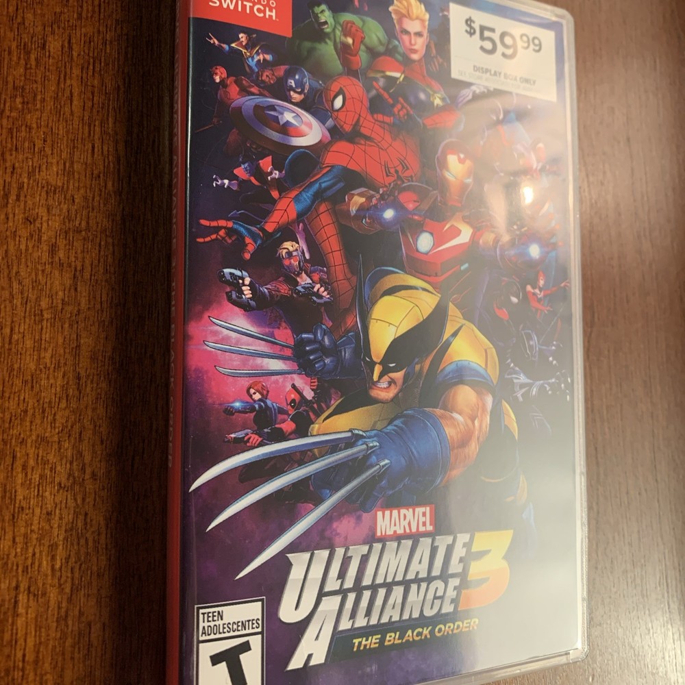 Marvel Ultimate Alliance 3 Black Nintendo Switch Authentic Display BOX NO GAME