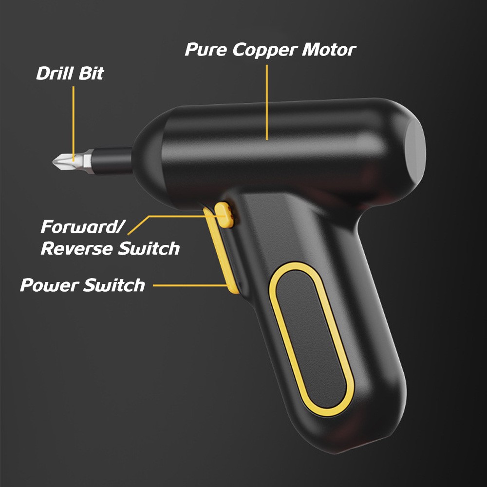 Mini Cordless Electric Power Screwdriver Lithium Tool Kit Drill Bit Rechargeable