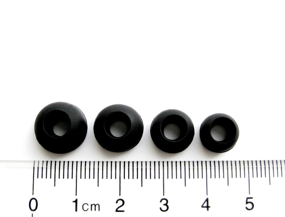 16pcs (B-4sz) Replacement Earbuds Eartips Adapters Compatible large, Black