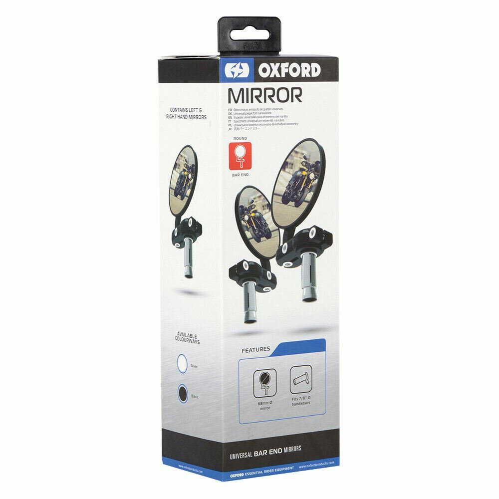 OXFORD BAR END MIRROR - BLACK OX577