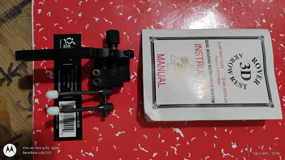 ROVER 3D ARROW REST Dual Bearing Micro Drive System