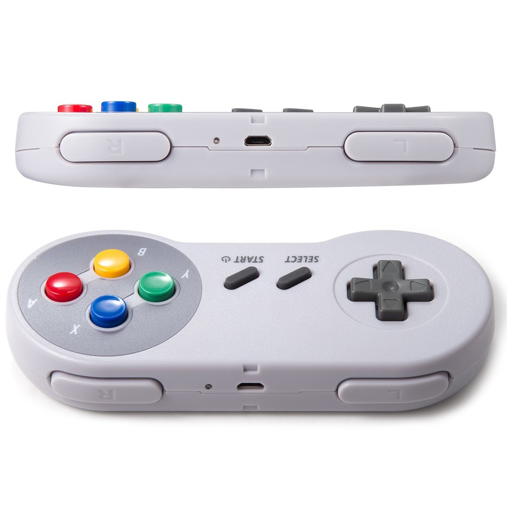2 Pack Rechargeable USB PC SNES Controller with USB Receiver Wireless Gamepad