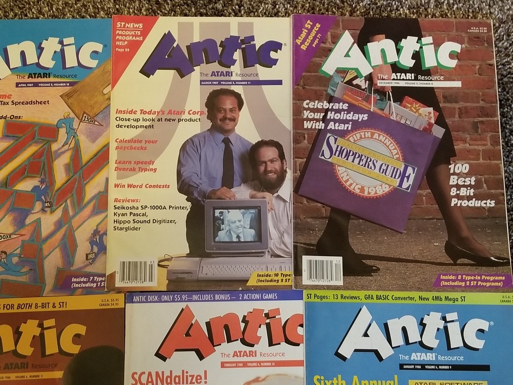 1986-88 Antic Atari / Analog Computing Magazines Computer vtg LOT Collection 80s