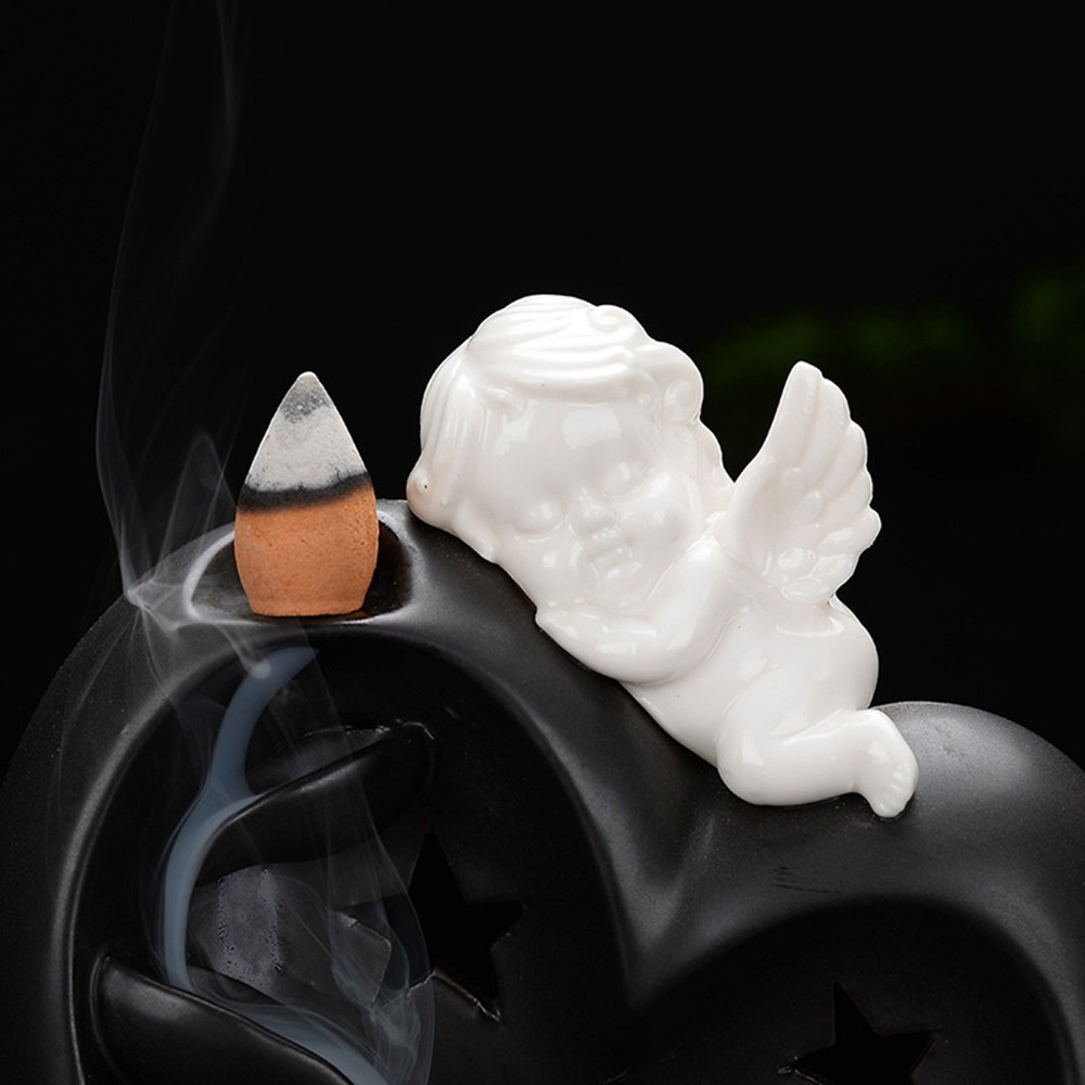 Backflow Incense Holder Ceramic Backflow Incense Angel Backflow Incense Holder