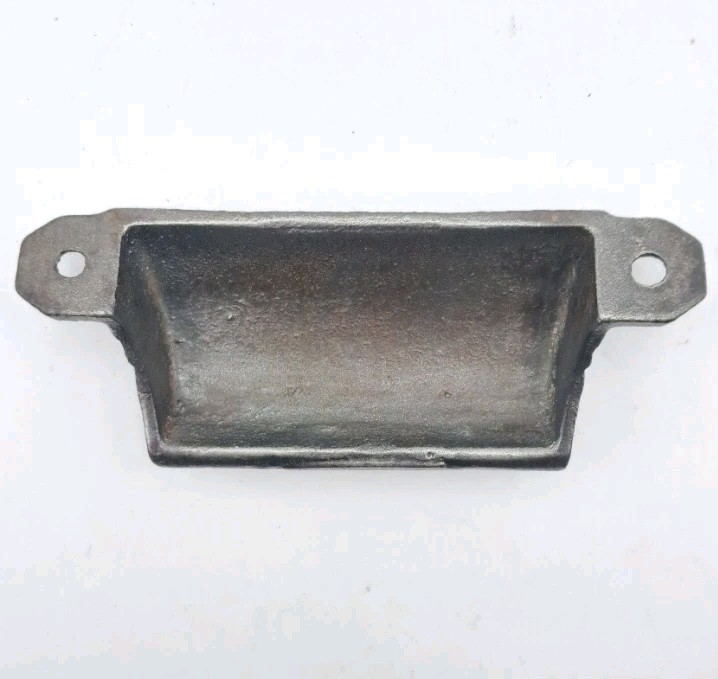 Antique Bin Pull of Flowers Drawer Pull Old Vintage Cast Iron Handle Hardware