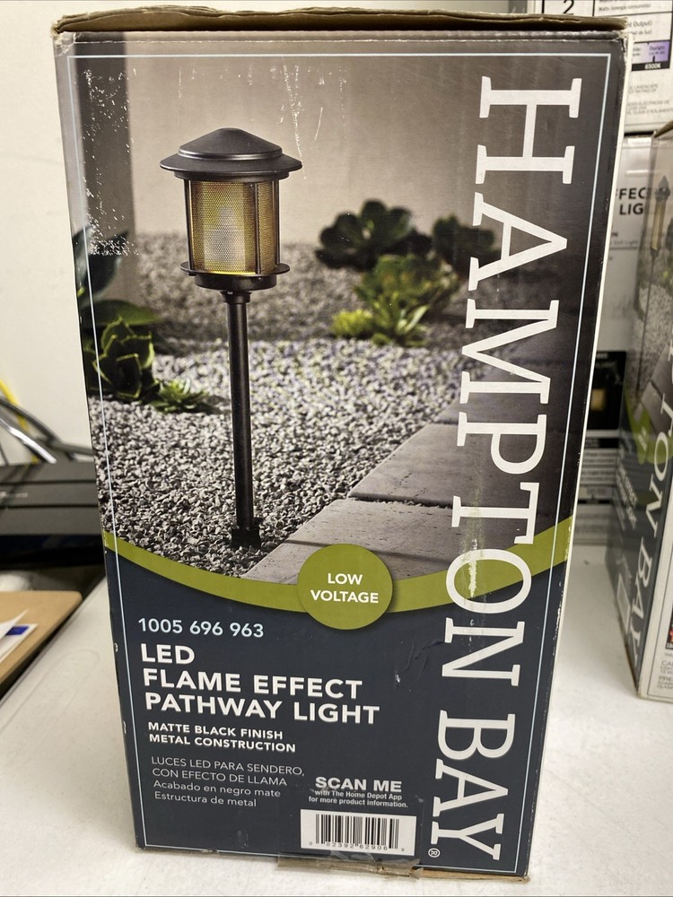 Hampton Bay Ambrose Low Volt 2.4 Lumen LED Path Light w/ Flicker Flame Effect