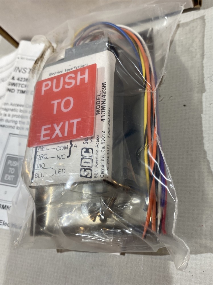 SDC Push To Exit Switch 423MU Stainless Finish Timer Fixed 30sec Time FREE SHIP!