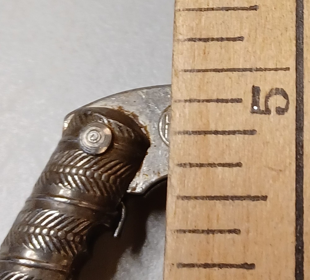 HMQ Silvertone Nutcracker Antique Italian Herringbone Pattern