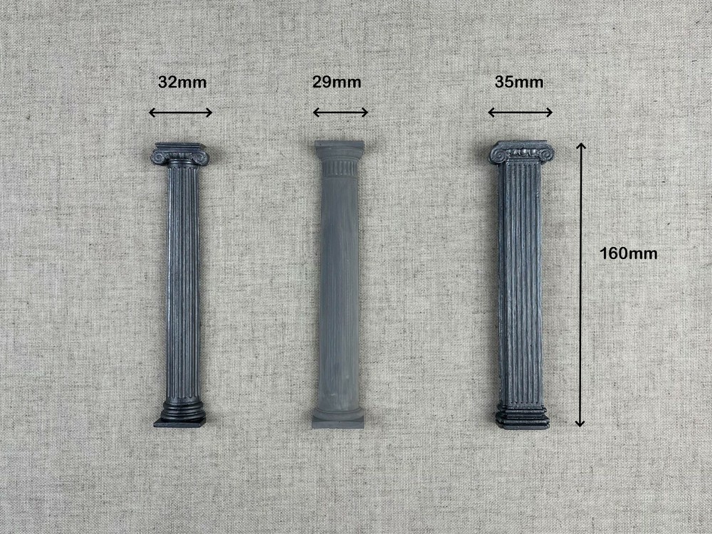 Silicone mold Half Column Miniature architectural column 1/12 scale Accessories